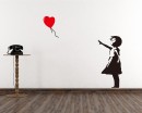 Banksy Girl Balloon Silhouette Wall Art Sticker